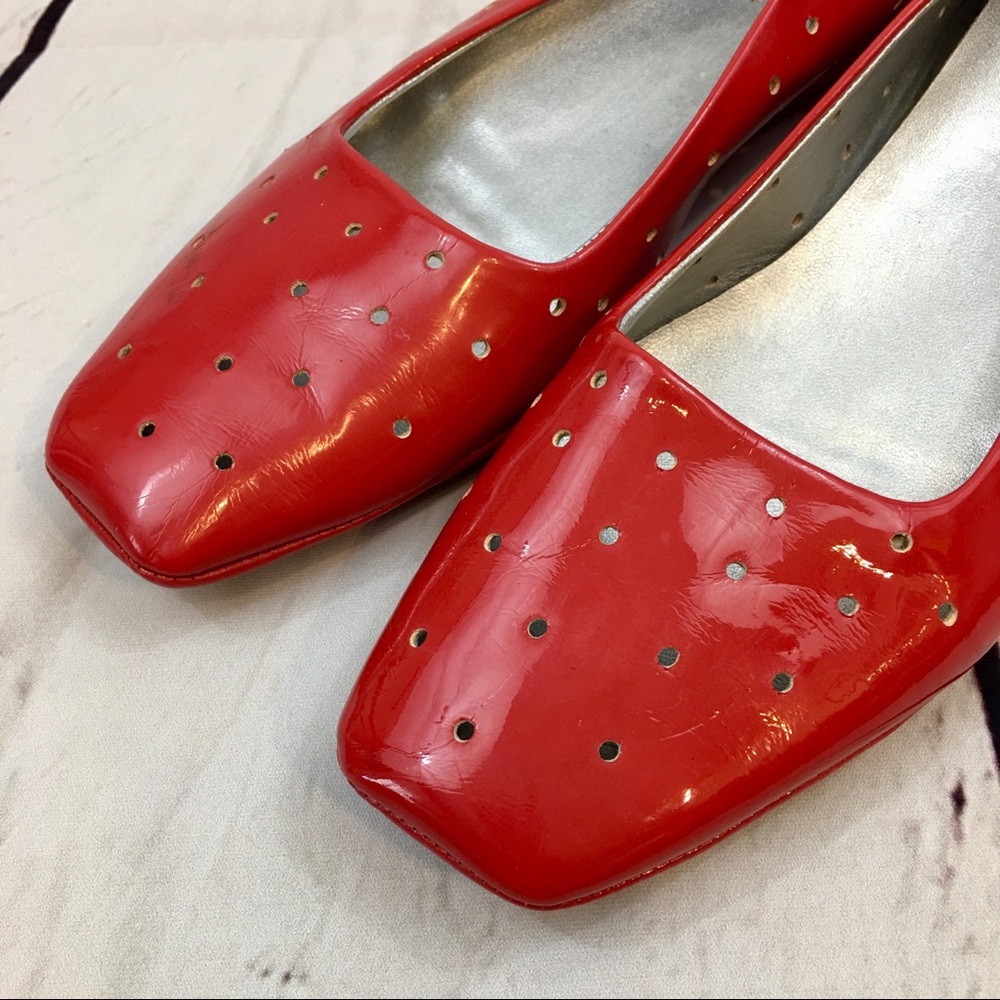 Steven By Steve Madden Patent Perf Flats 39 Euc - image 5